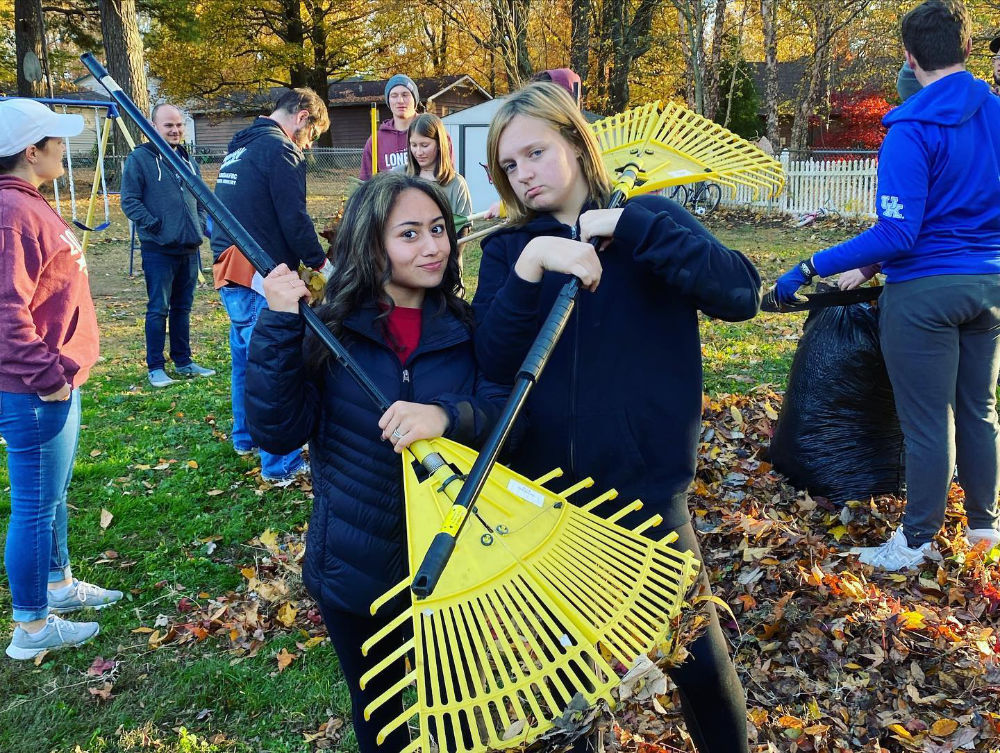 Student Ministry Raking